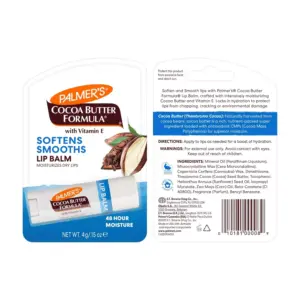 Palmer's Cocoa Butter Formula Moisturizing Lip Balm SPF 15, 4g x 3 Packs - Image 3