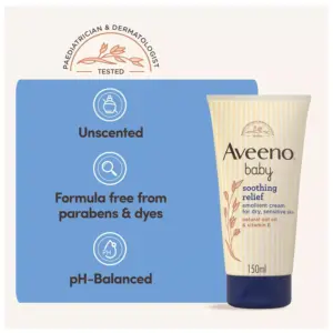 Aveeno Baby Soothing Relief Emollient Cream 150ml - Image 4