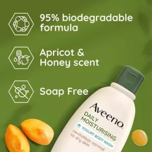 Aveeno Daily Moisturising Yogurt Body Wash 300ml - Image 4