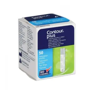 Contour Plus Blood Glucose Test Strips 50