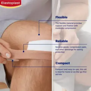Elastoplast Fabric Elastic Roll Plaster 2.5cm x 3m - Image 5