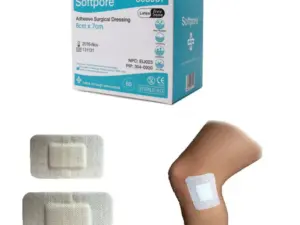 Softpore Adhesive Sterile Wound Dressings Plasters First Aid Cuts & Burns 6cm x 7cm 60 Pack - Image 4