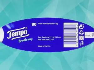 Tempo Breathe Easy Tissues with Cooling Menthol 80 Tissue - Image 3