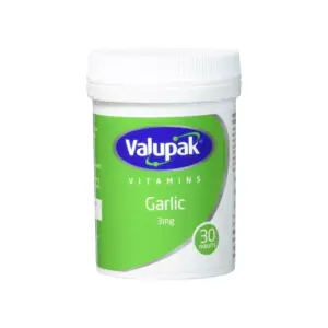 Valupak Vitamins Garlic 3mg 30 Tablets