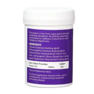 Valupak Vitamins Vitamin D3 1000 - 60 Tablets - Image 2