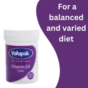 Valupak Vitamins Vitamin D3 1000 - 60 Tablets - Image 5