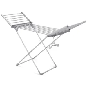 Kemket Electric Heated Clothes Dryer Foldable & Adjustable Wet Laundry Airer for Indoor (Silver)
