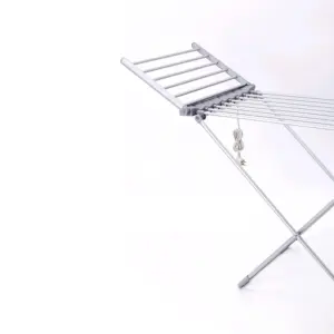 Kemket Electric Heated Clothes Dryer Foldable & Adjustable Wet Laundry Airer for Indoor (Silver) - Image 6