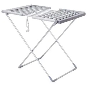 Kemket Electric Heated Clothes Dryer Foldable & Adjustable Wet Laundry Airer for Indoor (Silver) - Image 2