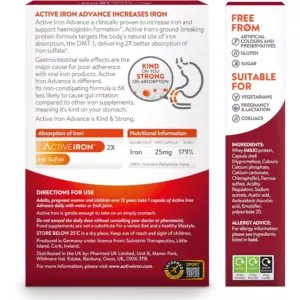 Active Iron Advance 25mg - 30 Capsules - Image 5