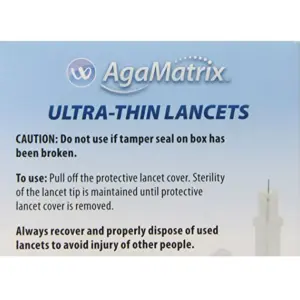 AgaMatrix Ultra-Thin Lancets 33g - 200 Lancets - Image 3