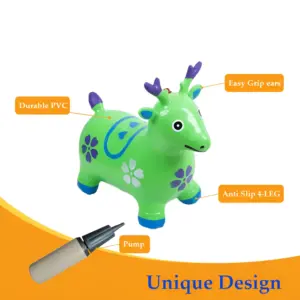 Kemket Deer Inflatable Animal Hopper for Toddlers - Bouncy Ride-on Toy - Image 5