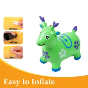 Kemket Deer Inflatable Animal Hopper for Toddlers - Bouncy Ride-on Toy - Image 3