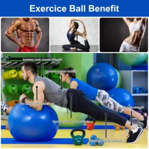 Kemket Exercise Ball Yoga Fitness Pregnancy & Birthing 85cm - Image 4