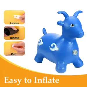Kemket Goat Inflatable Bouncy Animals Hopper for GirlsBoys Birthday Gift - Image 4
