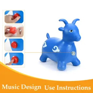 Kemket Goat Inflatable Bouncy Animals Hopper for GirlsBoys Birthday Gift - Image 6
