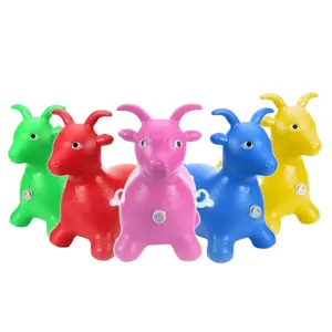 Kemket Goat Inflatable Bouncy Animals Hopper for GirlsBoys Birthday Gift