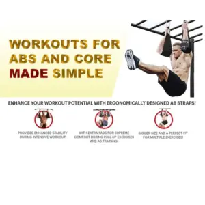 Kemket AB Abdominal Hanging Door Straps Weight Lifting Home Gym Fitness - Image 3