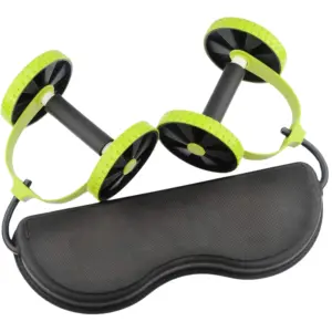 Kemket Ab Roller Wheel with Pull Ropes Includes Thick Knee Pad Mat - Image 6