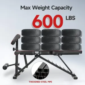 Kemket Adjustable Weight Bench for Full Body Workout, Foldable sit up Bench - Image 7