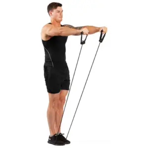 Kemket Rubber Resistance Band Tube Cord Fitness Home Gym Exercise Training with Handles - Image 2