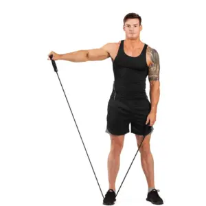 Kemket Rubber Resistance Band Tube Cord Fitness Home Gym Exercise Training with Handles - Image 3