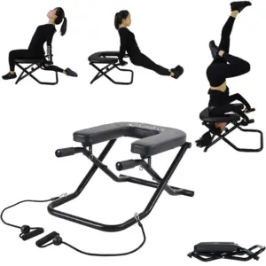 Kemket Yoga Headstand Bench Exercise Inversion Stool PU Workbench Upside Down Chair - Image 4