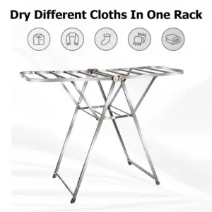 Kemket 2 Level Airie Foldable Clothes Drying Rack With Adjustable Wings - Image 3