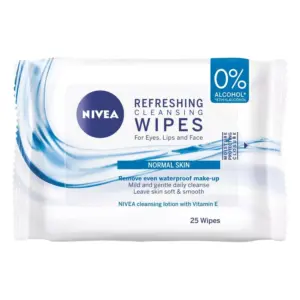 NIVEA 3-in-1 Refreshing Cleansing 25 Wipes