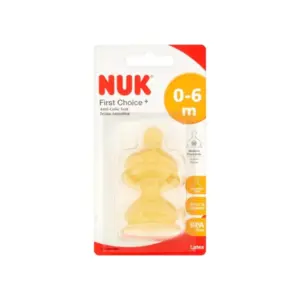 NUK First Choice+ Latex Teats Size 1 Medium 2pack