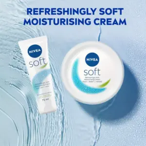 Nivea Soft Moisturiser Cream for Face, Hands & Body 75ml - Image 2