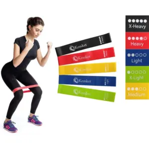 Kemket Exercise Resistance Bands Set of 5 Ideal for Chest, Arm, Leg Exercises & Yoga - Image 5