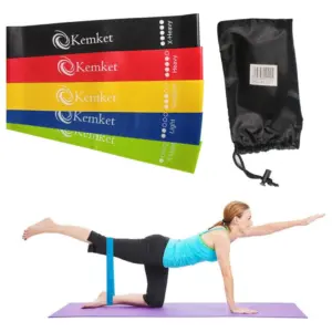 Kemket Exercise Resistance Bands Set of 5 Ideal for Chest, Arm, Leg Exercises & Yoga - Image 7