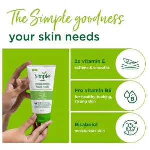 Simple Kind To Skin Moisturising Face Wash 150ml - Image 2