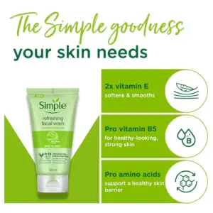 Simple Kind to Skin Facial Wash Gel 150ml - Image 4