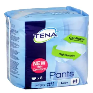 TENA Pants Plus Large Pack of 8