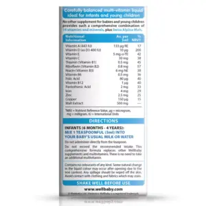 Vitabiotics Wellbaby Multi-Vitamin Liquid 150ml - Image 2