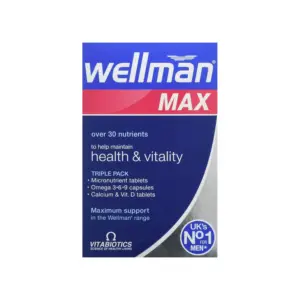 Vitabiotics Wellman Max Omega 3-6-9 & Calcium & Vitamin D 84 Tablets