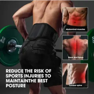 Weight Lifting Belt Gym Fitness Training Double Strength - Image 3