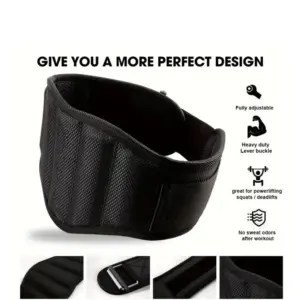 Weight Lifting Belt Gym Fitness Training Double Strength - Image 4