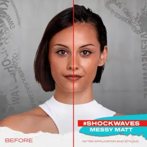 Wella Shockwaves Messy Matt Clay 75ml - Image 4