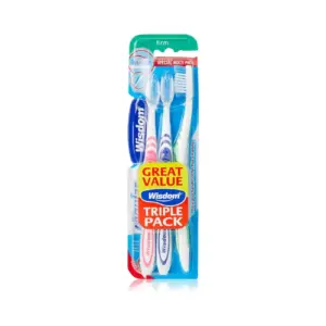 Wisdom Regular Fresh Plus Firm Toothbrushes -Triple pack