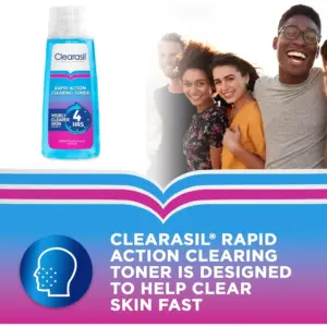 Clearasil Rapid Action Deep Pore Face Wash Acne Toner 200ml - Image 3