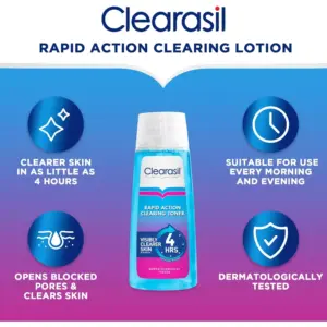 Clearasil Rapid Action Deep Pore Face Wash Acne Toner 200ml - Image 5