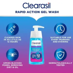 Clearasil Ultra Rapid Wash Action Gel 150ml - Image 3
