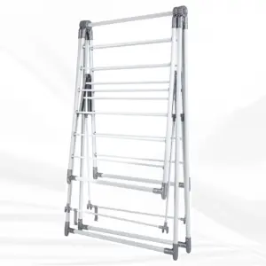 kemket 21-Rail Foldable Clothes Drying Rack with Adjustable Wings, Suitable for Indoor & Outdoor Use - Image 5