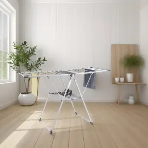kemket 21-Rail Foldable Clothes Drying Rack with Adjustable Wings, Suitable for Indoor & Outdoor Use - Image 7