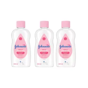 Johnsons Baby Oil 500ml - Pack of 3