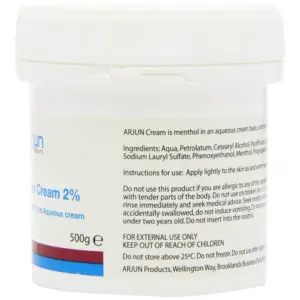 Arjun 2% Menthol Aqueous Cream 500g - Image 6