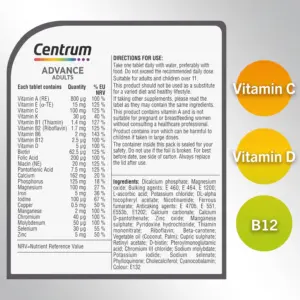 Centrum Advance Multivitamin 100 Tablets - Image 2